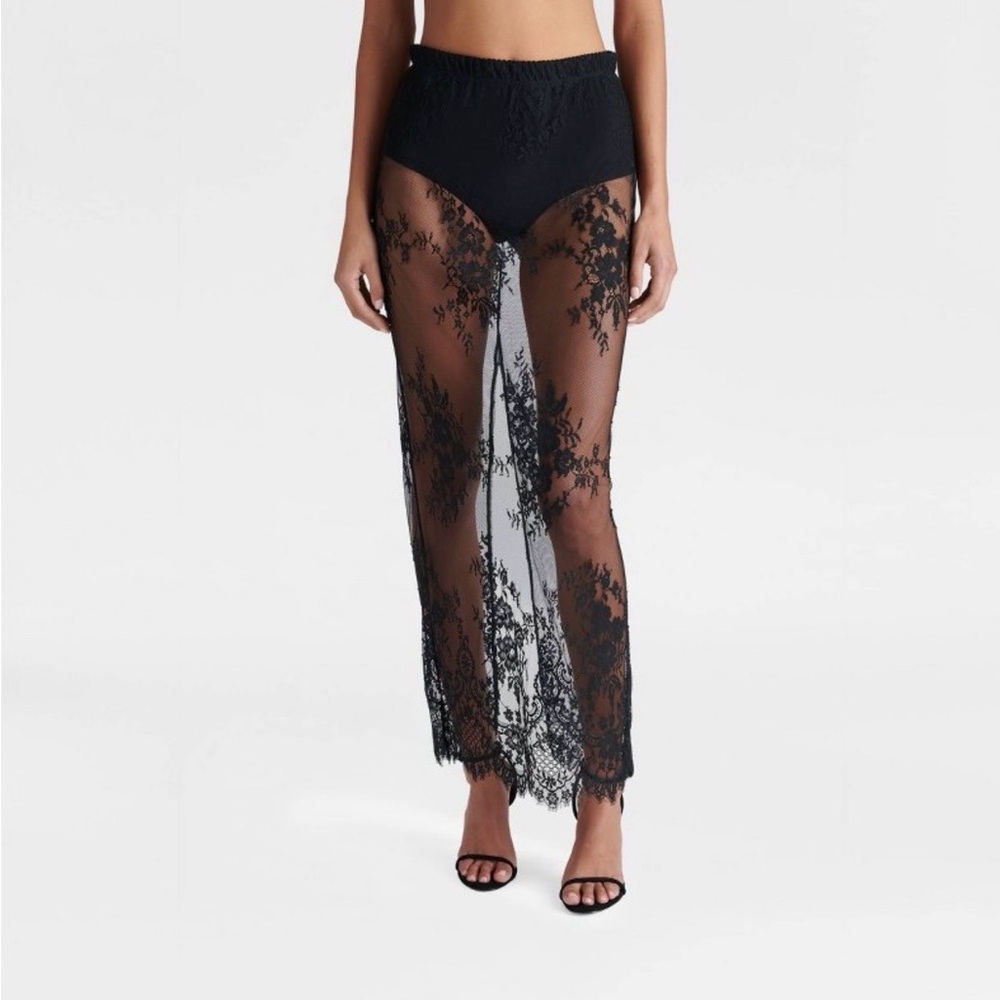 KBB by KAHLANA - “The Illusion Lace Midi Skirt” Black